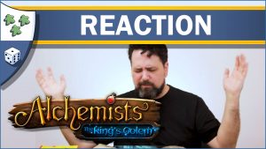 Nights Around a Table Alchemists: The King's Golem expansion unboxing reaction video thumbnail