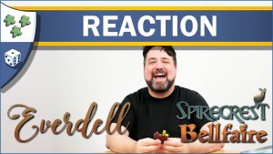 Nights Around a Table Everdell: Spirecrest and Bellfaire expansion unboxing reaction video thumbnail board game