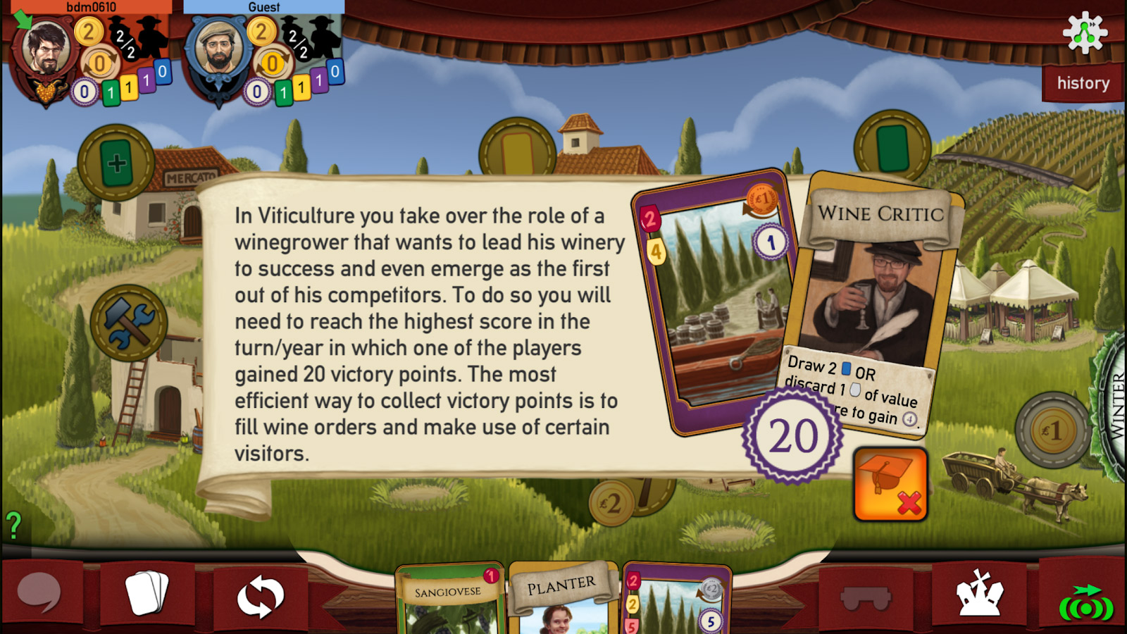 Nights Around a Table - Viticulture Essential Edition on iOS