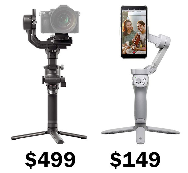DSLR gimbal vs iPhone gimbal price difference