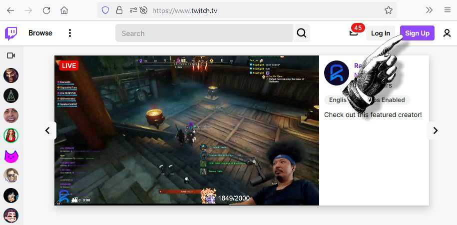 How to subscribe to NAaT on Twitch for Free - Nights Around a Table